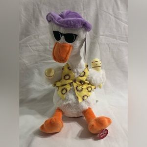 Animated white Duck with Maracas dance sing Hot Hot Hot. 13”